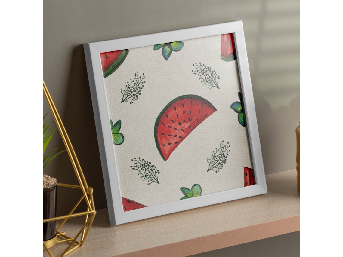 Póster NACNIC Cuadrado de Diversión de Sandia. de Frutas y Verduras de Forma Cuadrada, Ilustrada con Dibujos A Color.
