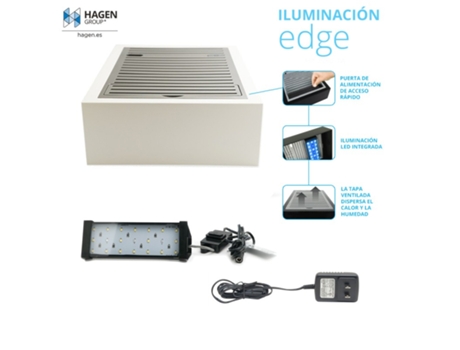 Tampa de iluminação FLUVAL Edge 2.0 23 L branco