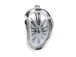 2026-reloj De Pared Melting Clock Reloj De Mesa Surrealista Estilo Moda De Alta Calidad (plata)