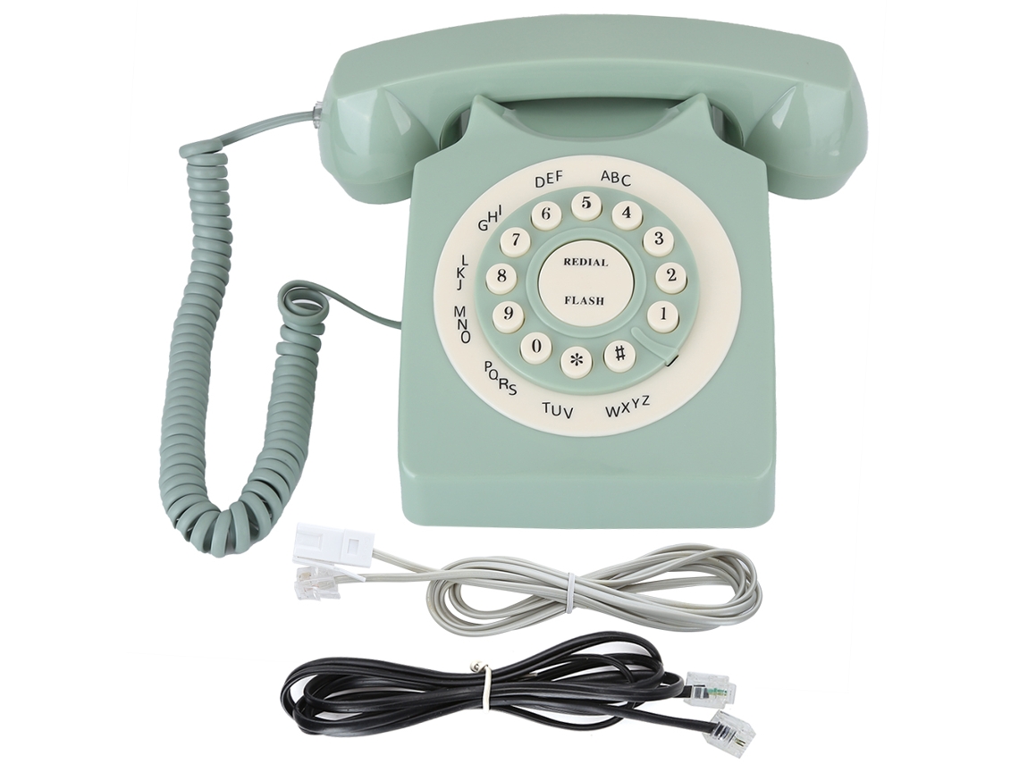 Teléfono fijo europeo antiguo (botones HD de llamada clara)
