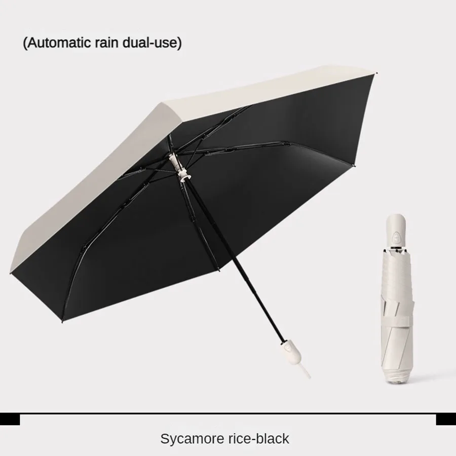 (branco, 6k) Guarda-chuva Automático Ultraleve E Portátil Para Mulheres, Adequado Para Todas As Condições Climáticas E Com Proteção Solar.