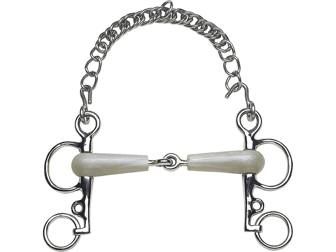 Broca Pelham Dividida com Ramo Curto Flexi 110 Mm Prateado 115 Mmfeeling