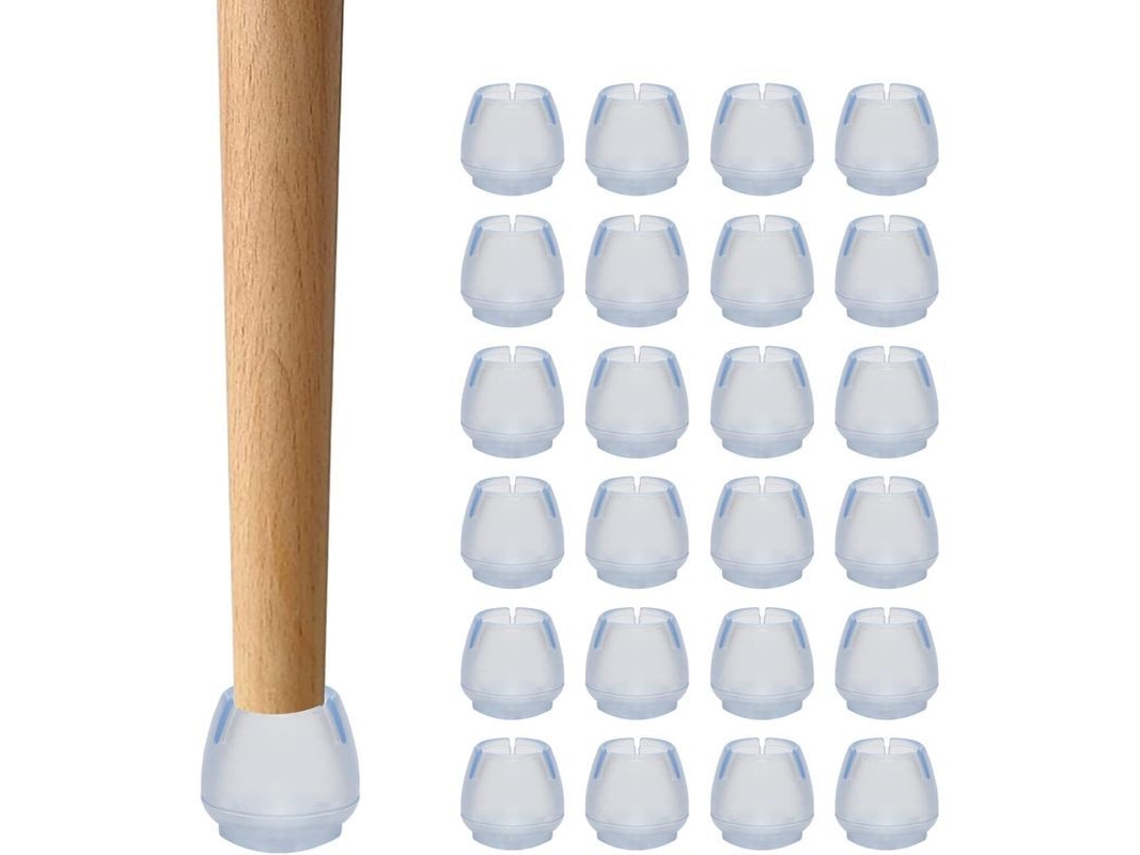 24 Protectores Para Patas De Sillas, Protectores Para Patas De Muebles, Antiarañazos Y Con Reducción De Ruido (12-16 Mm)