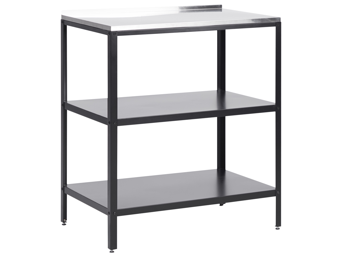 Cocina Exterior De Metal Negro-Plateado 80 Cm Vilama BELIANI