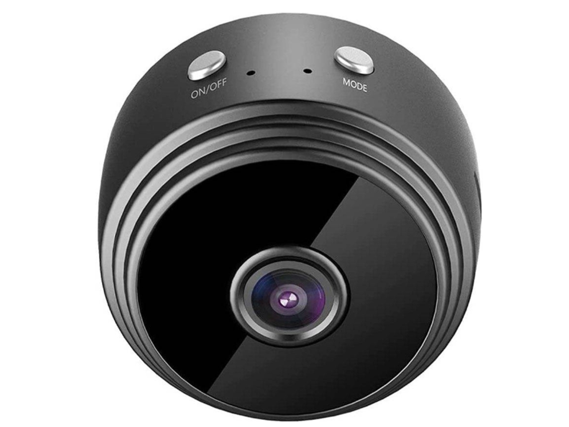 Cámara inalámbrica Bestvite HD 1080P con Wi-Fi y visión nocturna (negra)