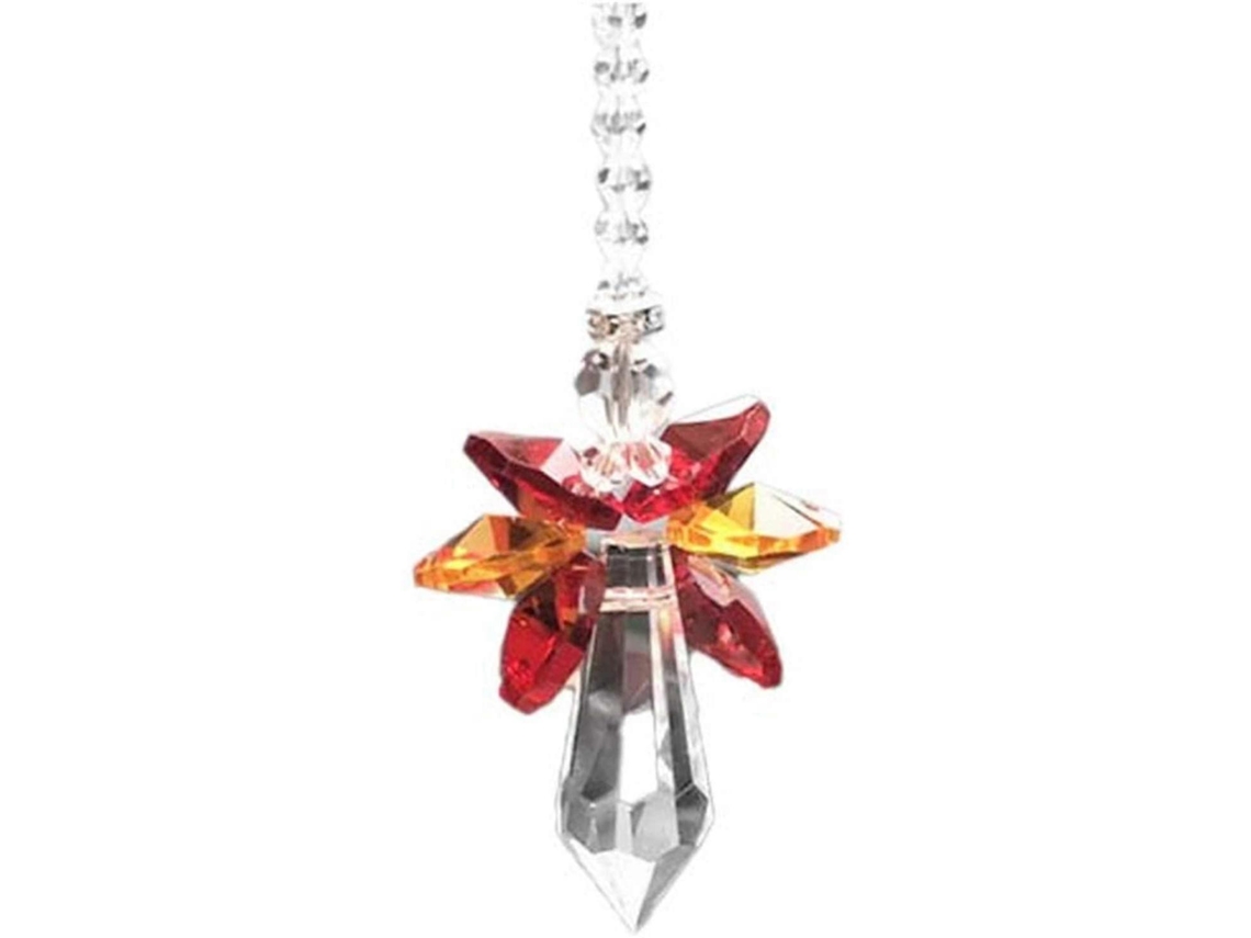 Ángel Guardián de Cristal Arcoíris - Atrapasol para el hogar/coche, decoración de balcón, adorno de cristal