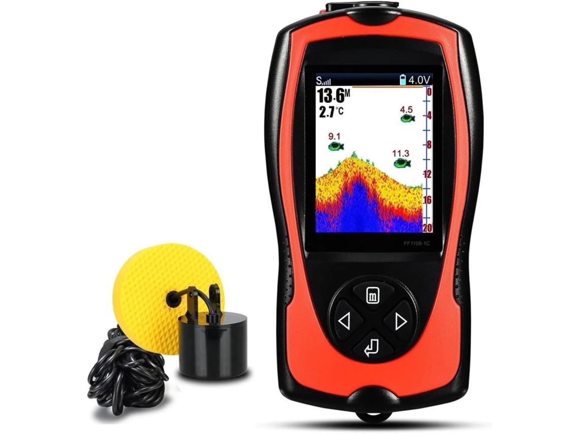 Para Pesca En Hielo, Pesca En Lagos Y Pesca Desde Embarcación: Sonda De Pesca Portátil Con Cable