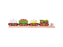 Dinosaur Railway Engine And Carriages BIGJIGS TOYS (3 años)