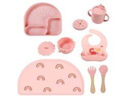 Conjunto De Louça Infantil/para Bebês Yuysan Em Silicone, 9 Peçasty6211c