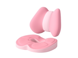 Cojín De Asiento Ergonómico De Espuma Viscoelástica 2 En 1 Con Almohada De Apoyo Lumbar Para Silla De Oficina (rosa) Gertiz