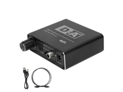 Convertidor Digital A Analógico De Fibra Óptica Con Decodificador De Audio De 5.1 Canales Y Control De Volumen.