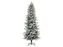 VPMKP - Árbol De Navidad Homcom, 210 Cm, Efecto Nieve, 784 Ramas, Verde Y Blanco.