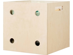 Caja de Almacenamiento BENLEMI Dice Four (Marrón - Aglomerado Abedul - 33x37x33 cm)