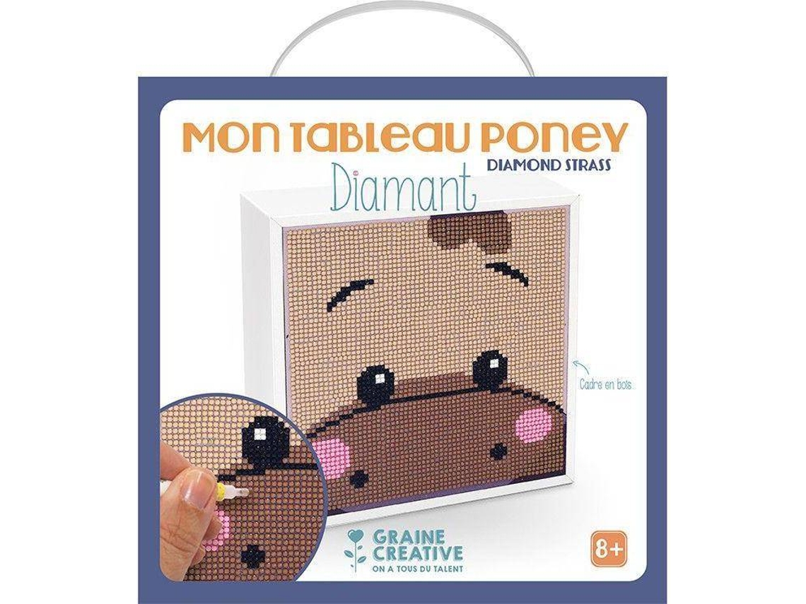 Juego de Mosaicos GRAINE CRÉATIVE Kit de pintura de diamantes - poni (Edad Minima: 8 años)