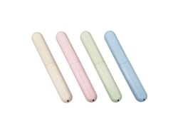 Paquete De 4 Estuches Portátiles Para Cepillos De Dientes, Suministros De Paja De Trigo Para Viajes/camping/escuela