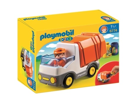 PLAYMOBIL 1.2.3 Camión de la basura (Edad Mínima: 18 meses)
