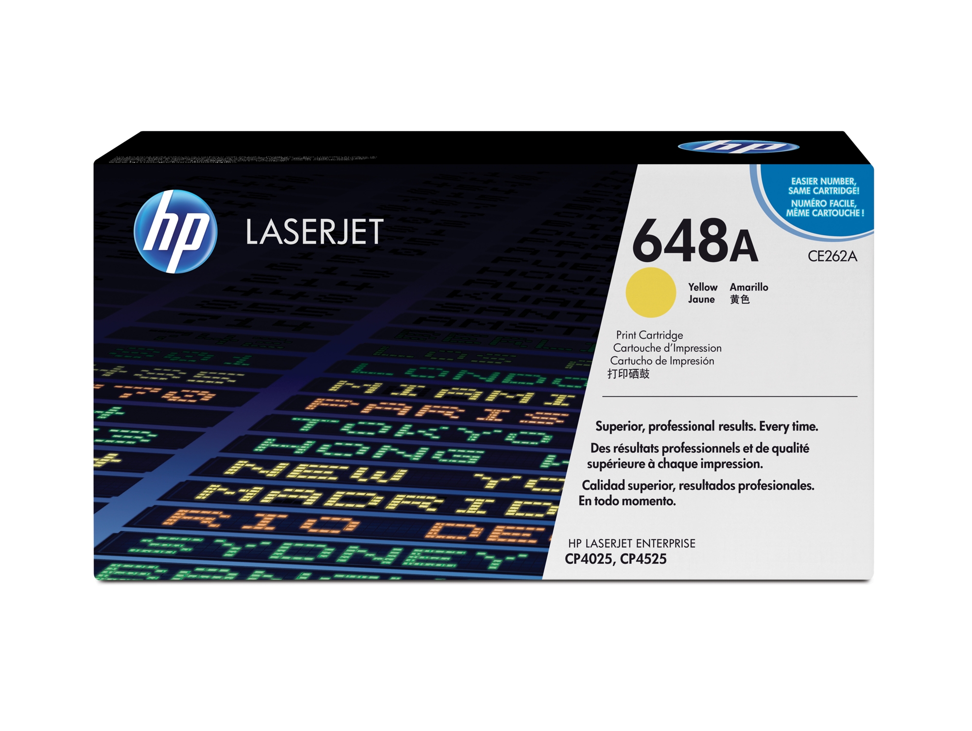 Cartucho de tóner original LaserJet HP 648A amarillo para Laserjet Enterprise series CP4025 y CP4525