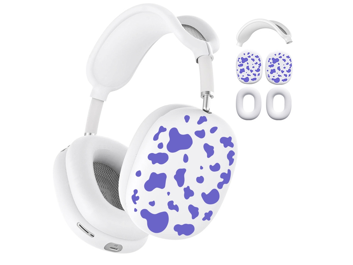 Funda De Silicona Para Airpods Max, Estampado De Vaca, Tpu Suave Resistente A Los Arañazos (morado) Czhhmart