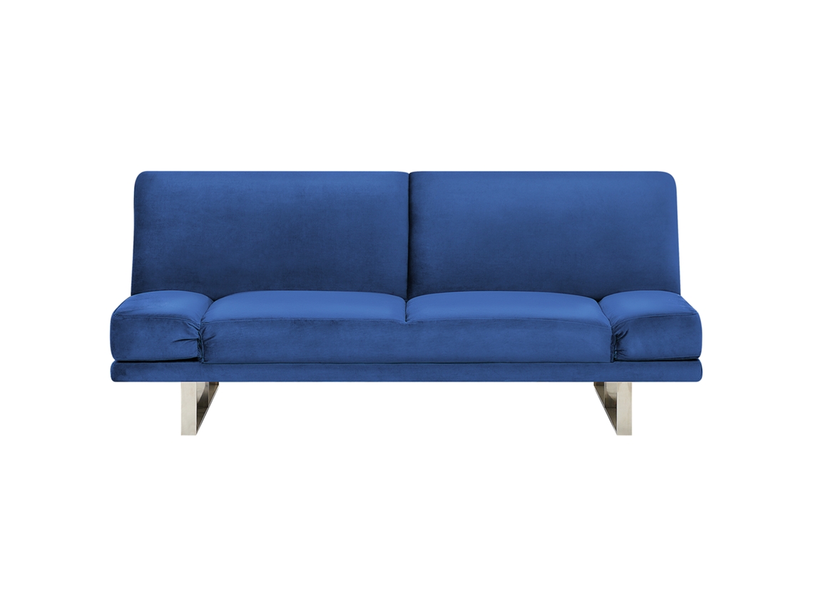 Sofá cama BELIANI York de Terciopelo Azul 190x87x81