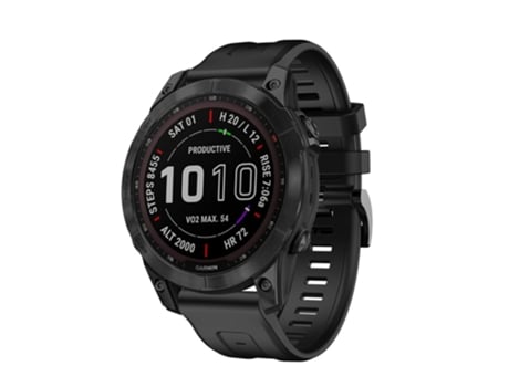 Correa de Silicona flexible con hebilla para Garmin Fenix 7/Fenix 6 Pro/5/Amazfit Falcon - negro
