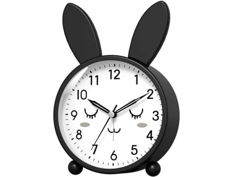 ELKUAIE Reloj despertador analógico silencioso sin tictac para niños