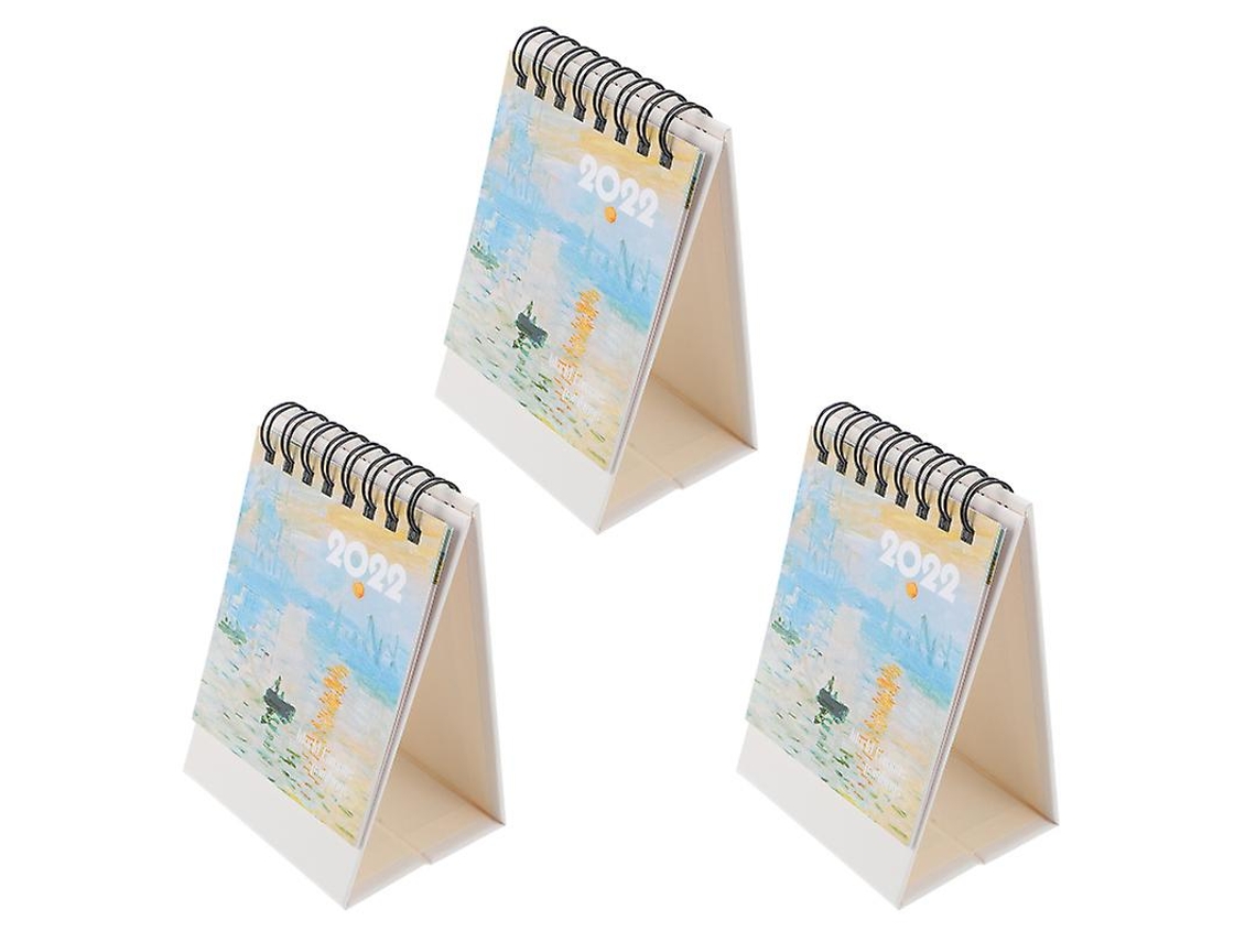 3 piezas mini calendario de escritorio ALLINLESS