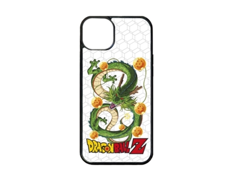 Funda Oficial Dragon Ball Shenron Las Bolas Dragón Warner para iPhone 15 Plus PHONECASES3D Piel Sintética Negro