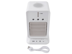 Ventilador portátil con humidificador y sistema de refrigeración por agua.