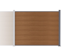 Kit Extensión Valla Stockhorn 2m X 150cm Teca Con Placa