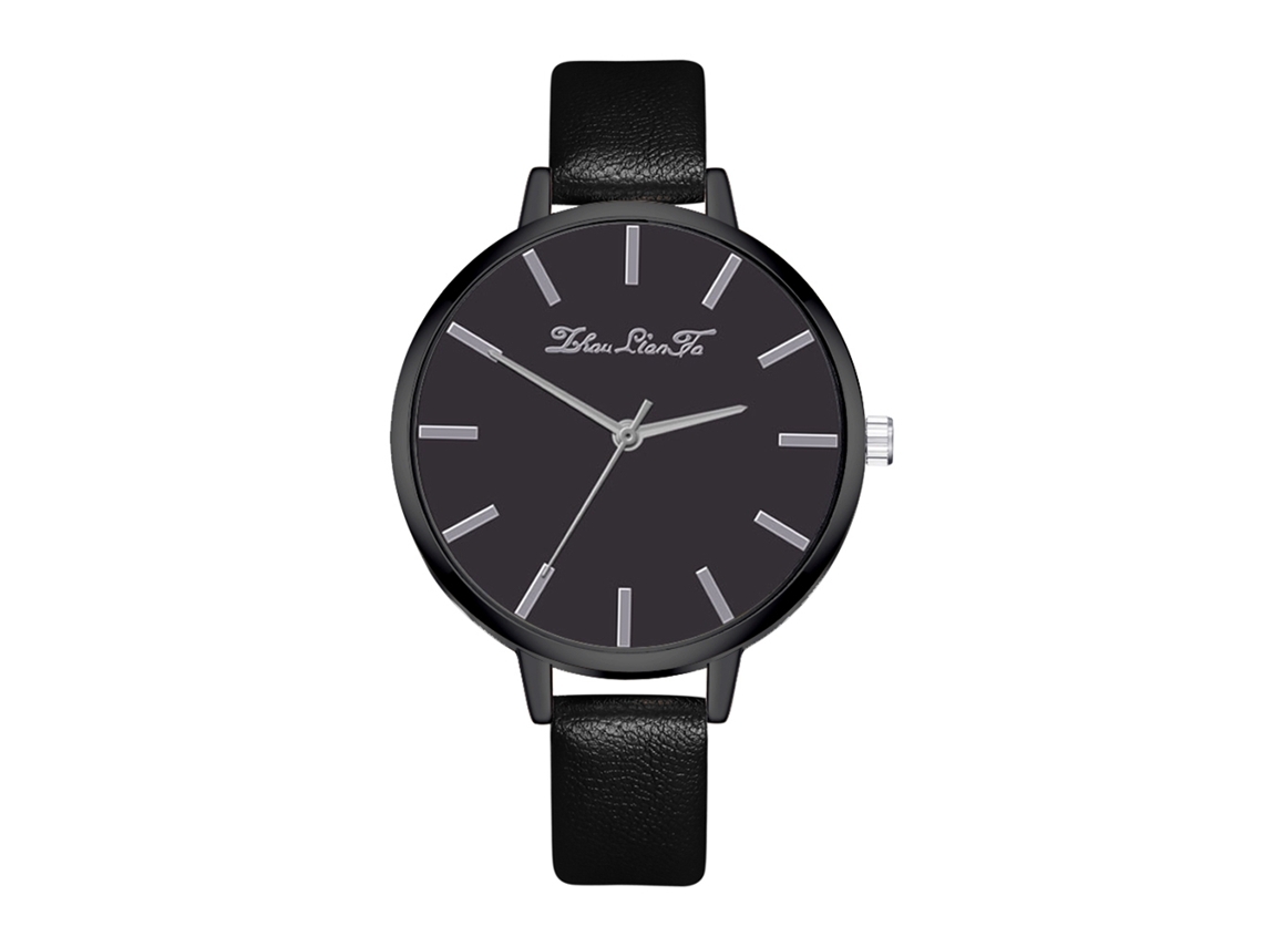 Reloj De Pulsera Para Mujer Zhoulianfa, Estilo Sencillo, Correa De Pu, Esfera Redonda, Movimiento De Cuarzo.