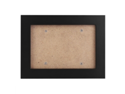 Marco de madera con cristal de alta definición para mesa o pared (negro)