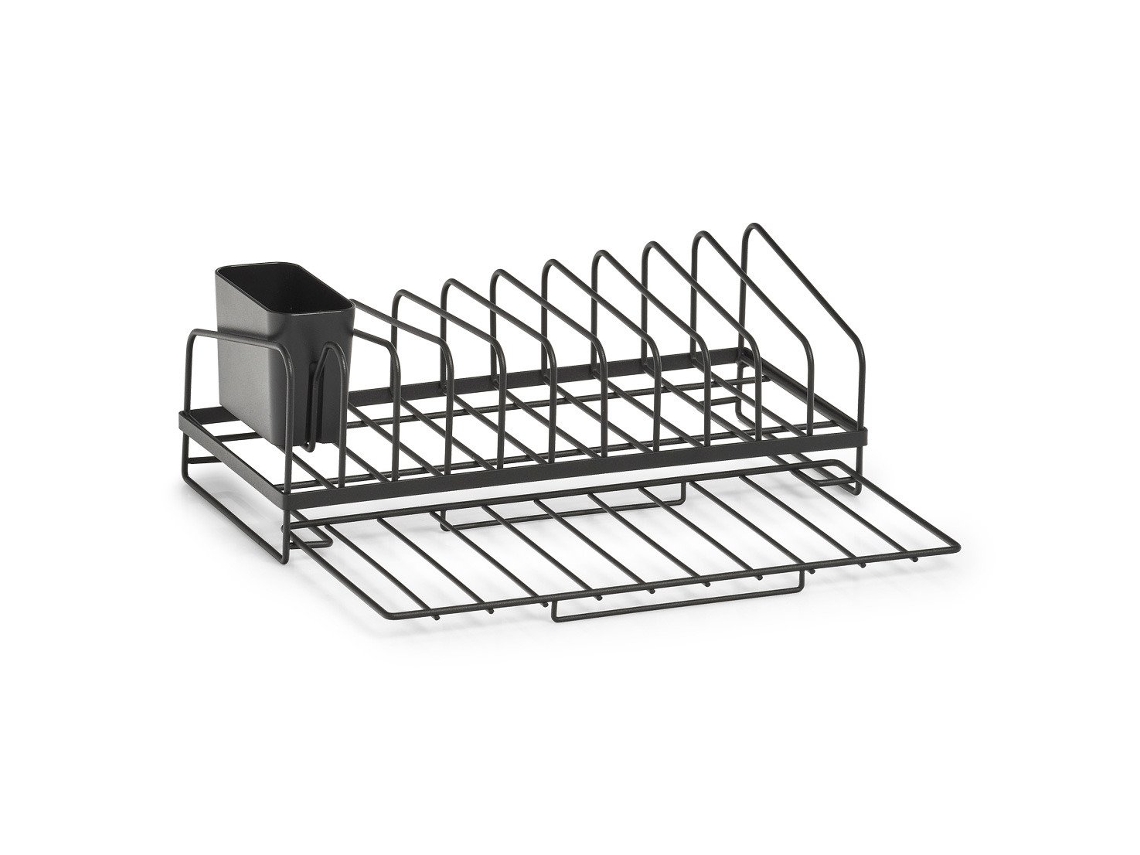 Platos con cesta de cubiertos, metal, Zeller