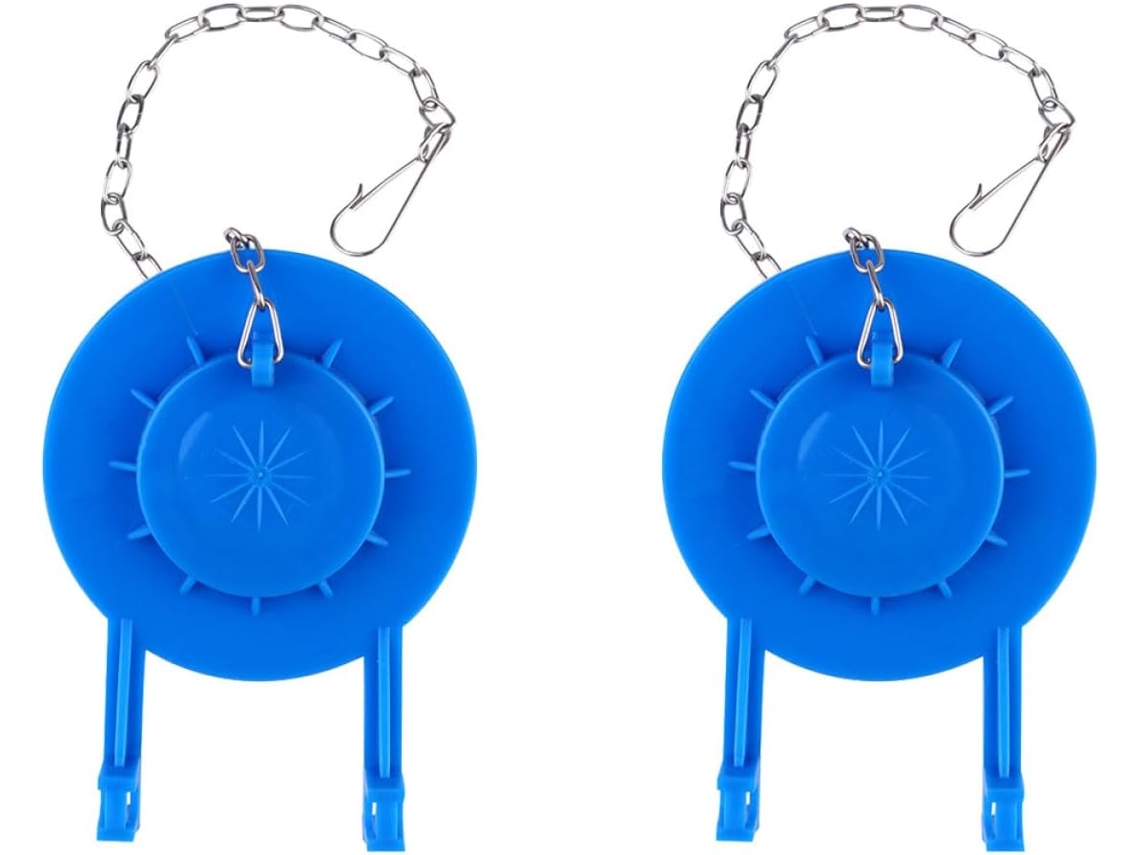 Válvula De Descarga De Inodoro De Pvc, 2 Piezas, Con Cadena De Acero Inoxidable - Impermeable...