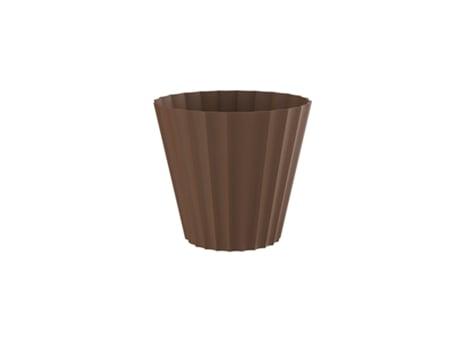PLASTIKEN 89001 - Maceta Redonda Colección DORIC Medida 18 cm 25L Bronce
