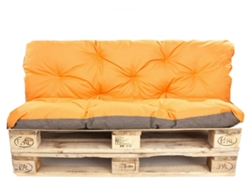 Set Cojines Palé Asiento 120 x 50 y Respaldo 120 x 40 cm Naranja cojines sofá - cojín para palé interior - exterior