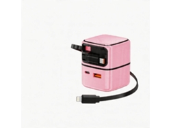 Cargador Digital Lab De 35 W Con 4 Puertos Gan - Rosa
