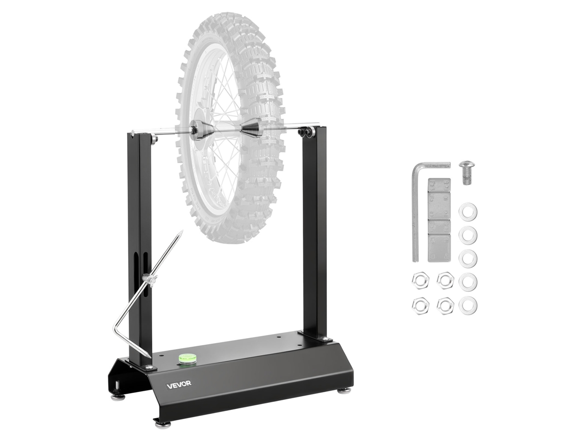 Vevor Soporte De Equilibrado De Neumáticos Para Motocicleta Carga 40 Kg Negro