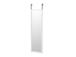 Espejo de puerta de 35 x 125 cm con marco de MDF, ligero y fácil de colgar, estilo nórdico Nyana