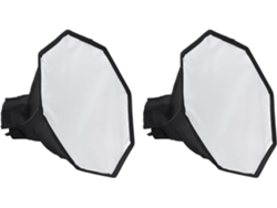 2x Mini Cajas De Luz Octogonales Universales De 30 Cm Para Cámara Portátil