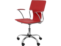 Silla de Escritorio Operativa PYC Bogarra Rojo (Brazos Fijos - Piel sintética)