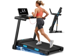 Cinta de correr plegable MERACH, 12 km/h, 12 programas, inclinación manual 3 niveles, APP conectada, silenciosa, hasta 136kg