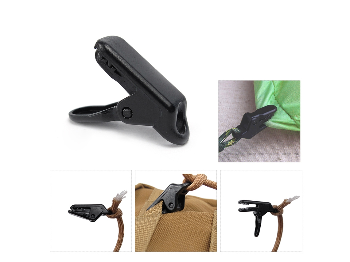 10 Abrazaderas Para Toldos Y Tiendas De Campaña, Herramienta De Sujeción Con Pinza De Cocodrilo, Material Plástico Resistente.