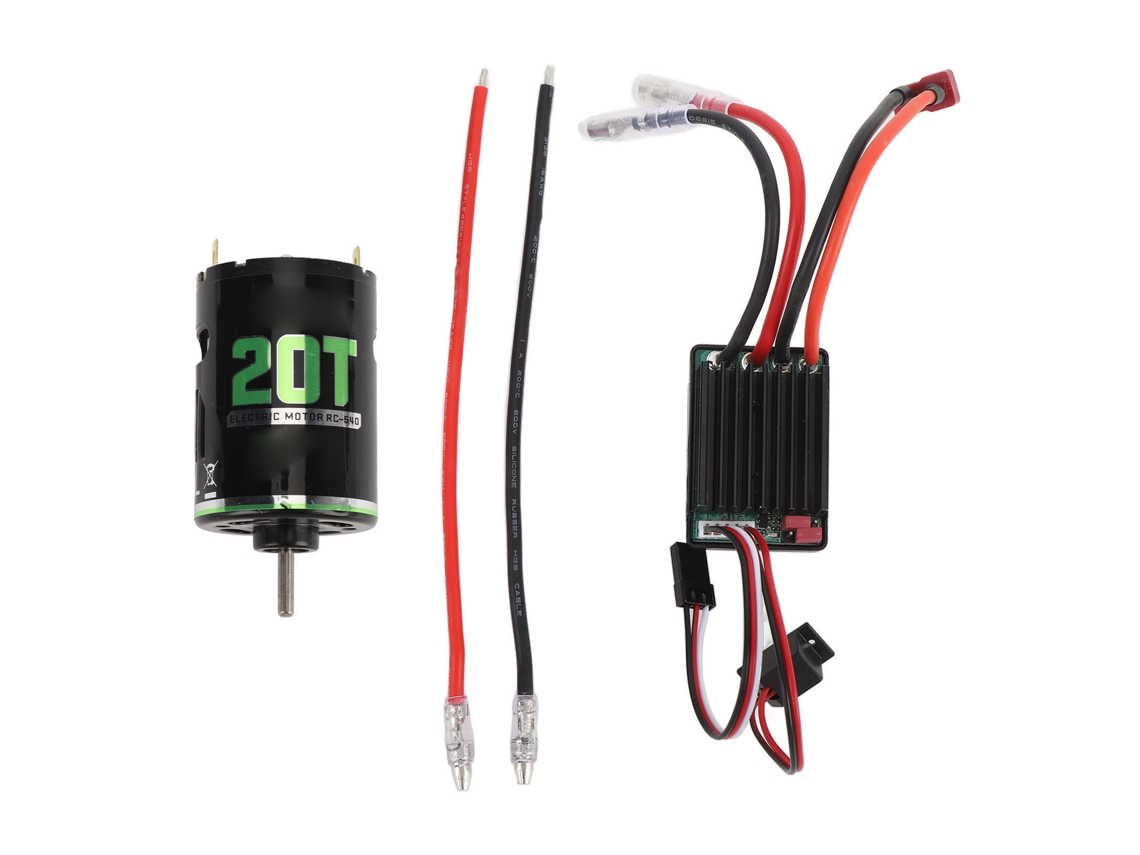 Kit Motor Esc De Escova Rc 540 Com Esc 320a Resistente À Água Bec 5v 2a Para Carro Crawler Rc 1/10 Alta Torque 20t