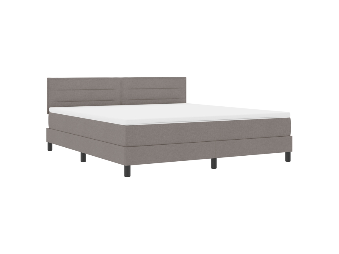 Cama De Base De Tela Con Colchón Vidaxl Taupe Tela (180x200 Cm)