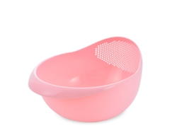 (rosa) 1 Cesta De Drenaje De Colador De Arroz De Plástico, Cesta De Fregadero, Herramientas De Cocina
