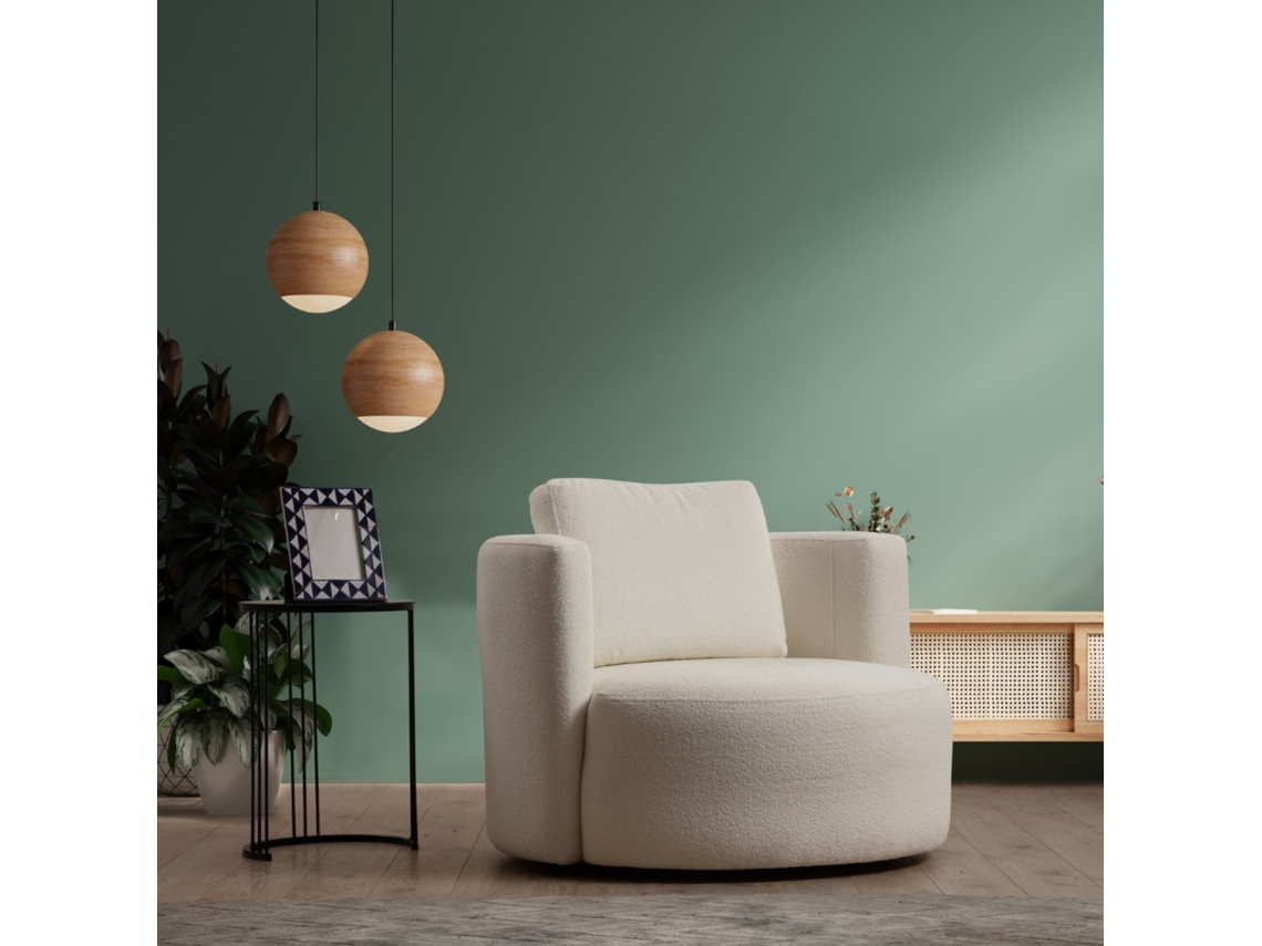 Sillón de tela blanco James Concept U