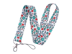 Bolsa porta credencial, llavero, porta tarjeta de identificación, clip para teléfono móvil, cordón de 17.7 pulgadas para médicos, enfermeras y hospitales.