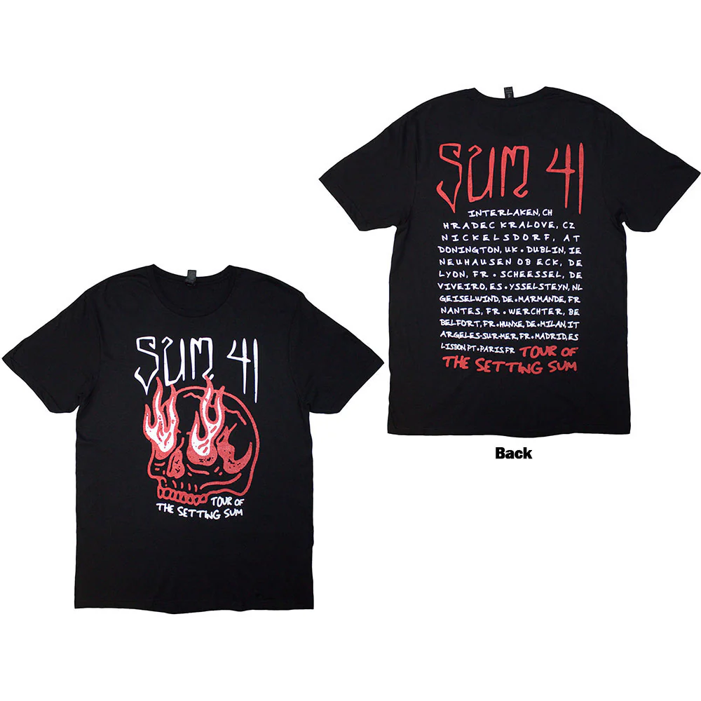 Rockinstone Sum 41 Tour '24 Skull Camiseta Classic（s）