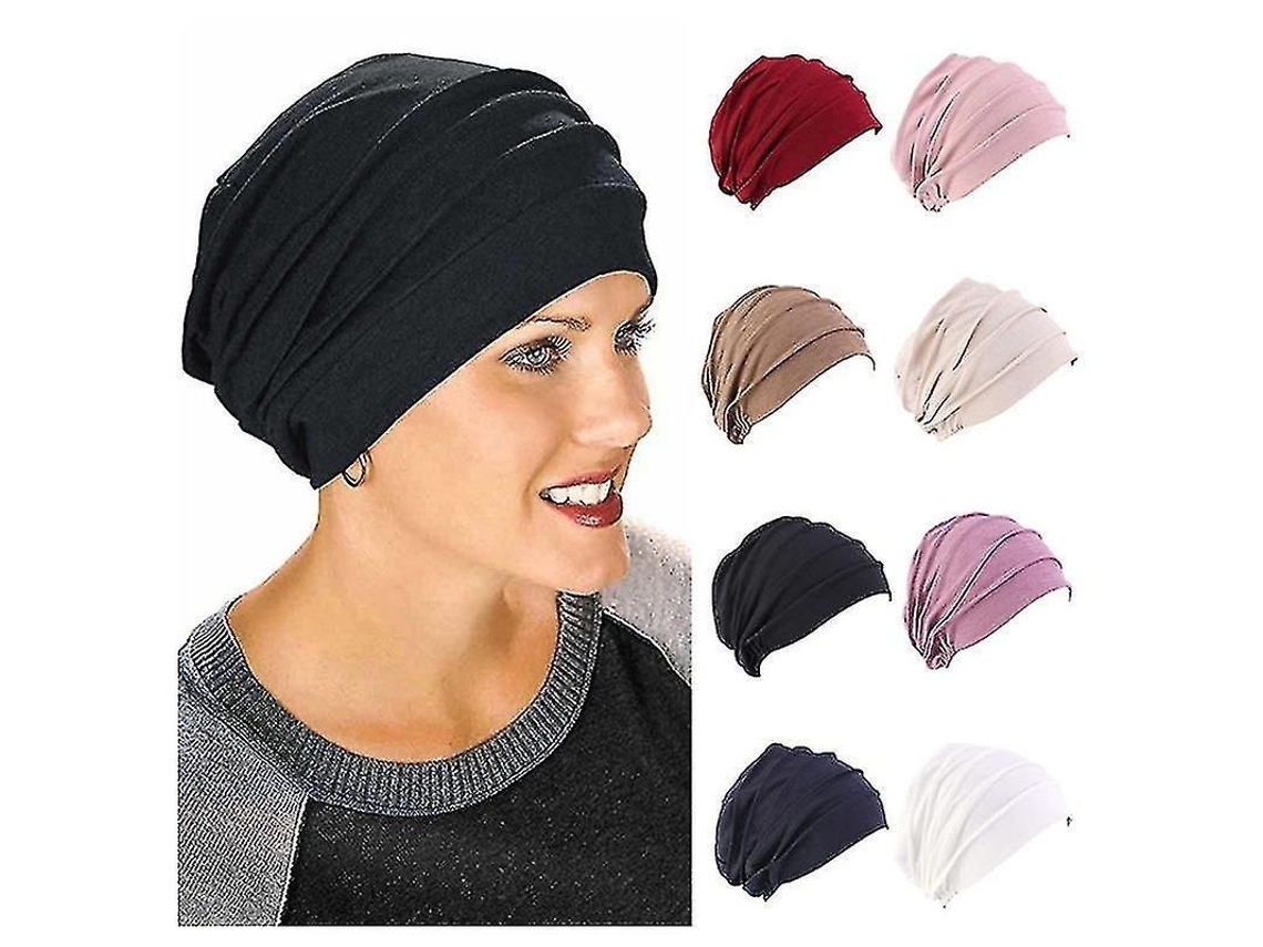 2026-gorro De Algodón Elástico Suave Para Mujer Bonnet Turbante Para Quimioterapia 58cm