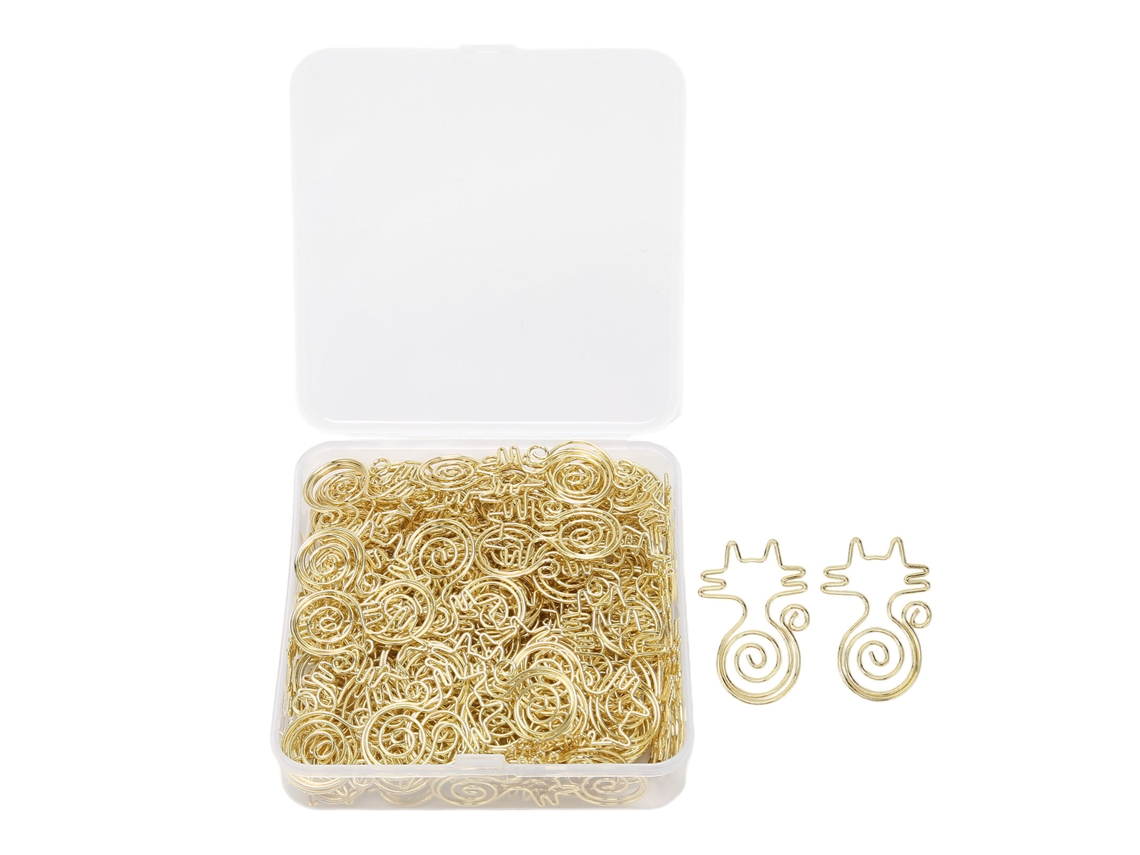 Clips de papel con forma de gato, 150 unidades, antideslizantes, duraderos, color